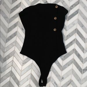 (Size M) black love culture bodysuit